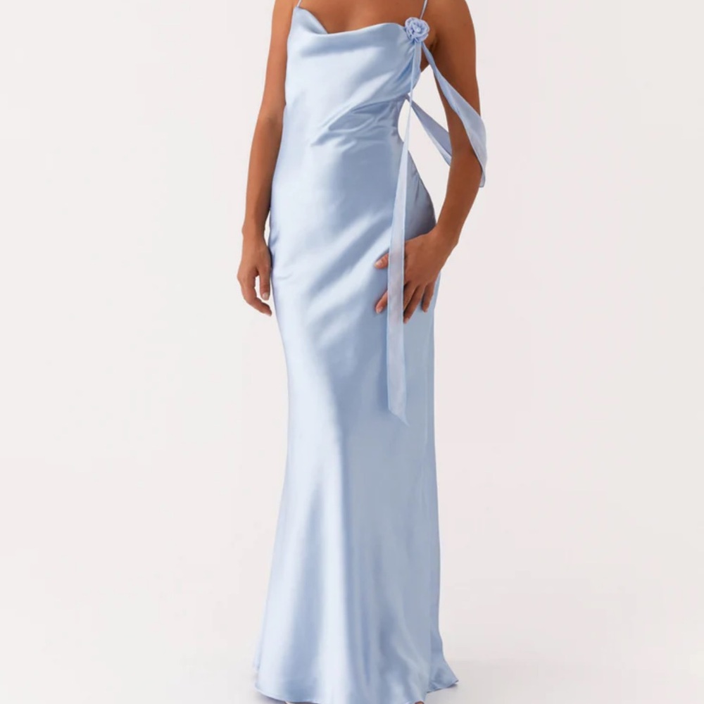 Peppermayo Light Blue One Shoulder Dress